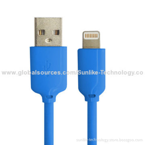 Lightning Cable with MFi, Orange Color, New Design, Soft Wire